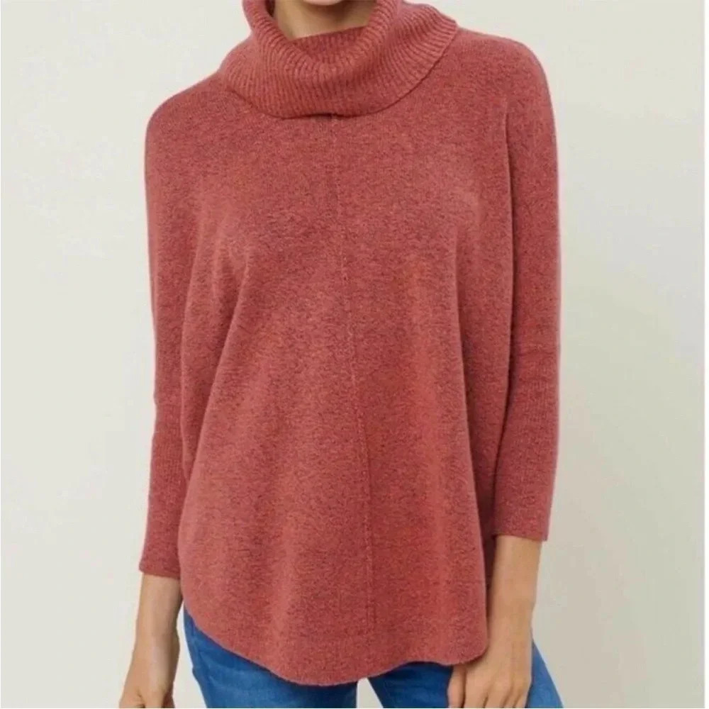 LOFT Shirttail Cowlneck Poncho Sweater Size Medium